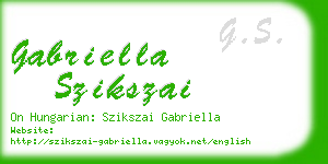 gabriella szikszai business card